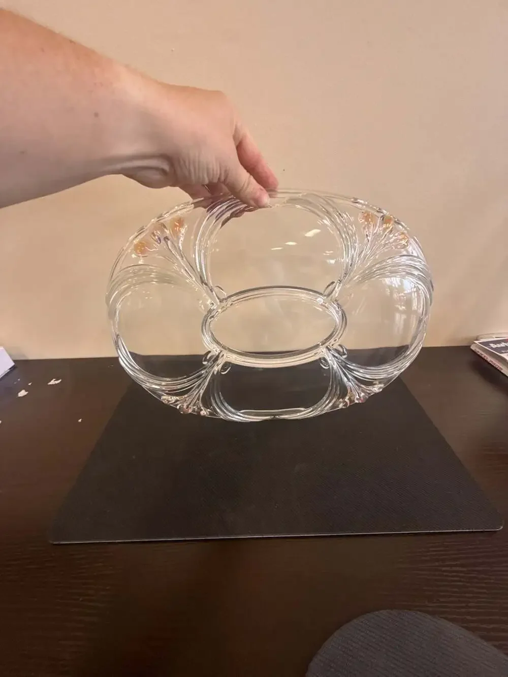 Mikasa Crystal - French Bouquet -‎ OVAL 5 PART DIVIDED PLATTER - Tulips - 14.75”